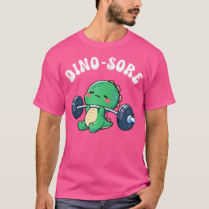 Camiseta Dino Sore Gym Tensión De Alojamiento Pesos Fitness