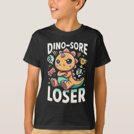 Camiseta "Dino-Sore Loser" de niños - Triste diseño de dino
