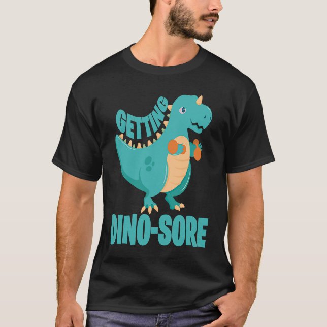 Camiseta Dino Sore Muscle Soreness Dinosaur Fitness (Anverso)