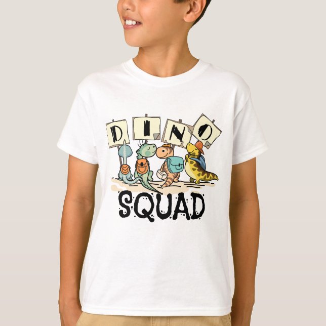 Camiseta Dino Squad: De vuelta a la aventura escolar para n (Anverso)
