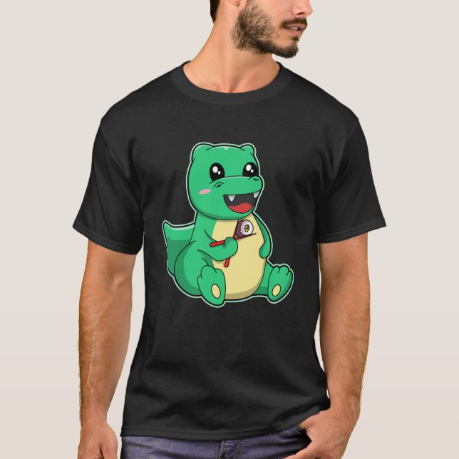 Camiseta Dino Sushi Dinosaur Chopsticks Maki (Anverso)