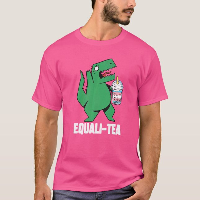 Camiseta Dino transgénero equino de té transgénero (Anverso)