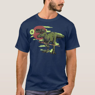 Camiseta Dino TRe Samurai con Katana Guay Kanji Anime 