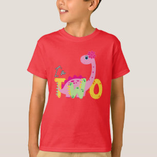 Camiseta Dino TRex  Cumplo 2 años chicos dos Vuelta al cole