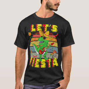 Camiseta Dino Trex Divertido Vintage Vamos a Fiesta Cinco D