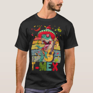 Camiseta Dino Trex Divertido Vintage Vamos a Fiesta Cinco D