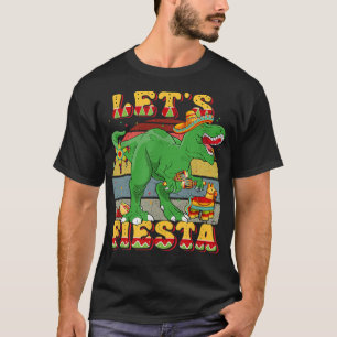Camiseta Dino Trex Divertido Vintage Vamos a Fiesta Cinco D