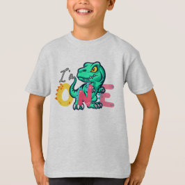 Camiseta Dino TRex Soy un niño de cumpleaños UNO de vuelta