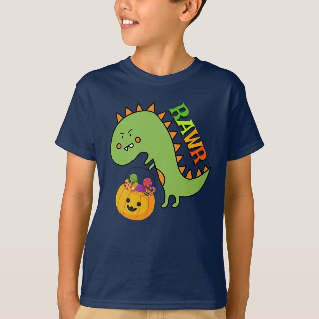 Camiseta Dino Truco o trato (Anverso)