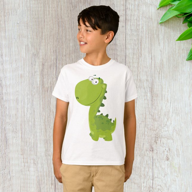 Camiseta Dino verde sonriente (Subido por el creador)