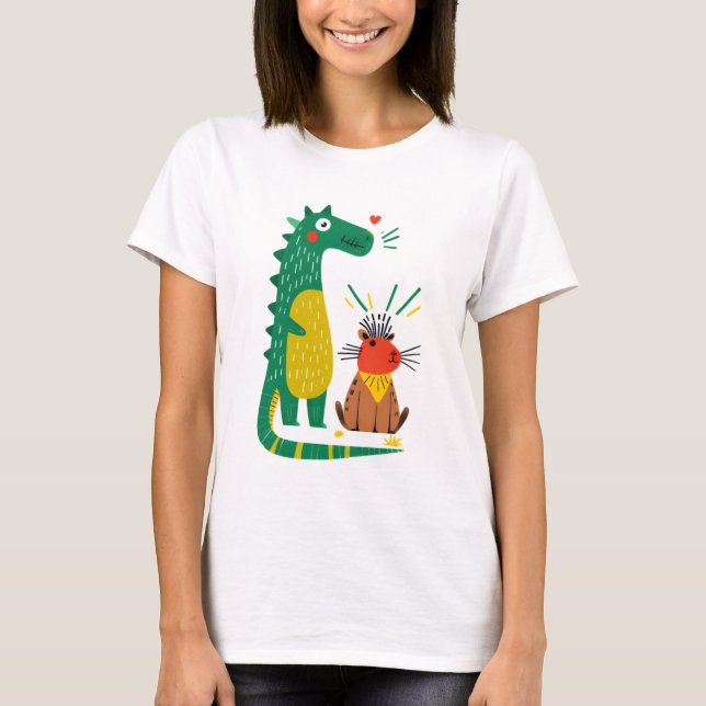 Camiseta Dino y capy (Anverso)