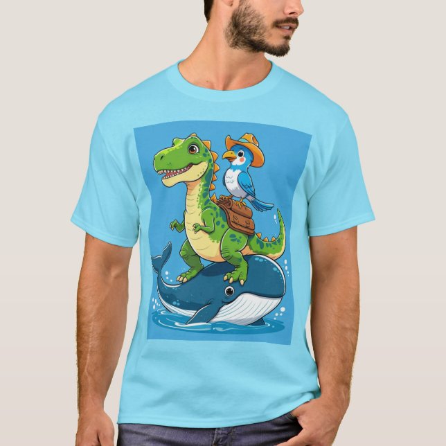 Camiseta Dino y la aventura de la ballena (Anverso)