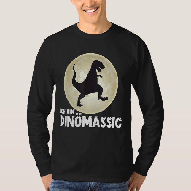 Camiseta Dinomásico De Dinosaurio Moon Retro Rex De Cretáci (Anverso)