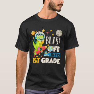 Camiseta Dinos De Primer Grado En El Primer Día Escolar