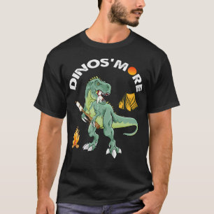 Camiseta Dinos divertidos de camping Fuego de campamento Di