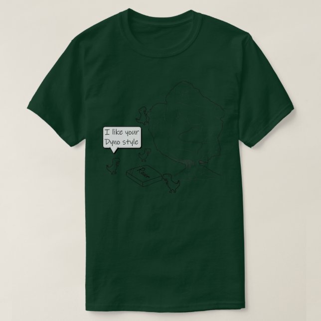 Camiseta Dinos en ascenso de Dyno Bouldering (Diseño del anverso)
