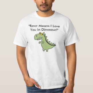 Camiseta Dinos, "medios de Rawr te amo en Dinosa…