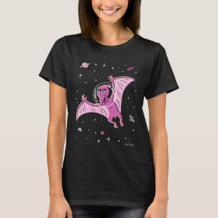 Camiseta Dinos Pterodáctilos Púrpura En El Espacio