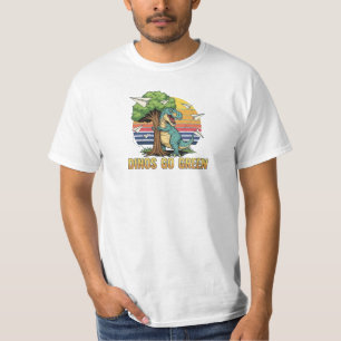 Camiseta Dinos se vuelven verdes – Diseño Retro de Dinosaur