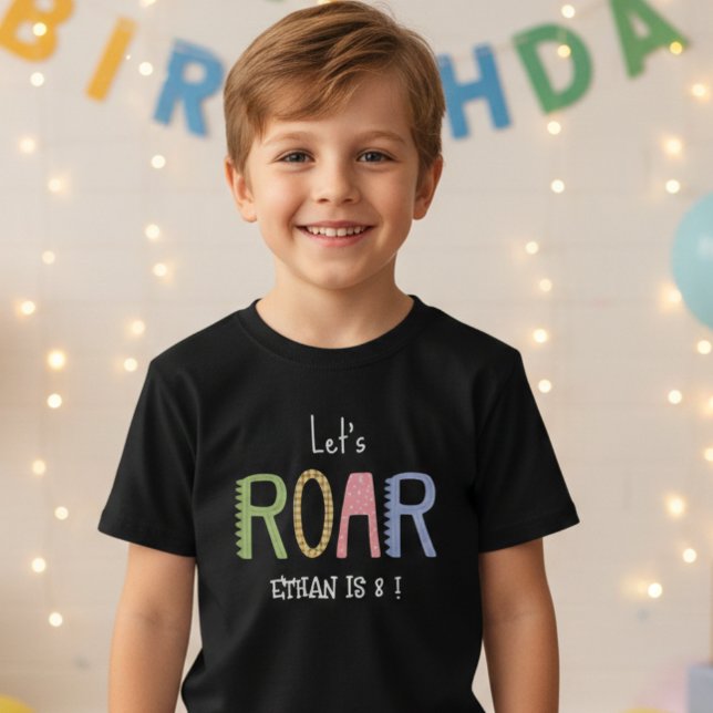 Camiseta Dinos vamos a rugir cumpleaños de niños (Subido por el creador)