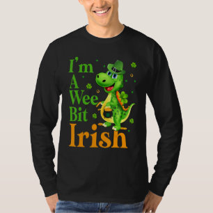 Camiseta Dinosaru I'm A Wee Bit Irish Happy St Patrick's Da