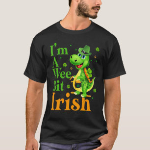 Camiseta Dinosaru I'm A Wee Bit Irish Happy St Patrick's Da