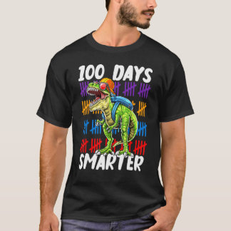Camiseta Dinosaur 100 Días Más Inteligentes Feliz 100 Día D