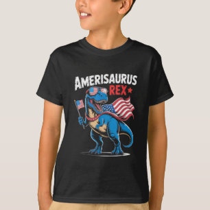 Camiseta Dinosaur 4 de julio niños niñas hombres Amerisauru