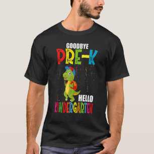 Camiseta Dinosaur Adiós Pre K Hello Kindergarten El Día Pas