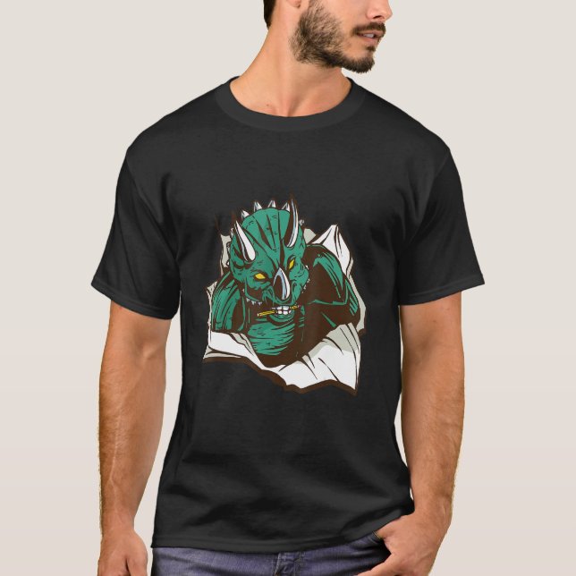 Camiseta Dinosaur Angry Scary (Anverso)