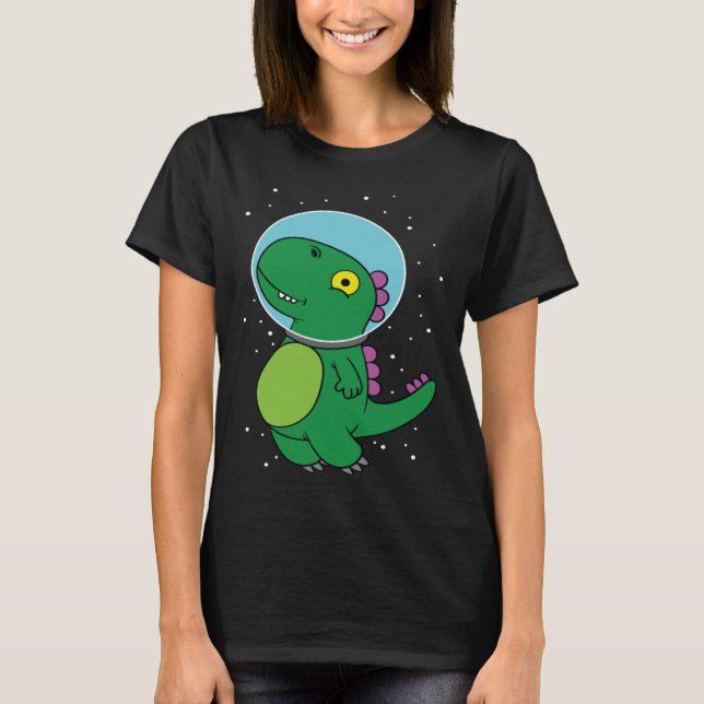 Camiseta Dinosaur astronaut children's gift for space fans (Anverso)