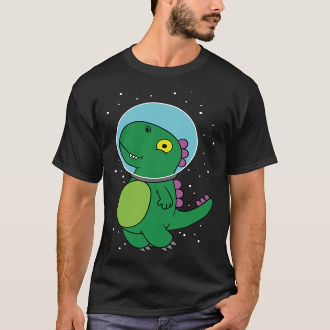 Camiseta Dinosaur astronaut children's gift for space fans (Anverso)
