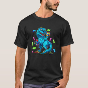 Camiseta Dinosaur Autismo Niños Dinosaurio Rex Lindo Chico