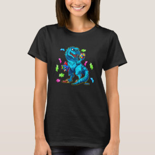 Camiseta Dinosaur Autismo Niños Dinosaurio Rex Lindo Chico