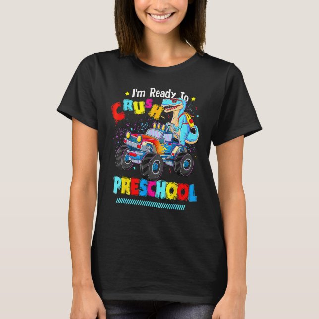 Camiseta Dinosaur Back To School Kids I'm Ready To Crush Pr (Anverso)