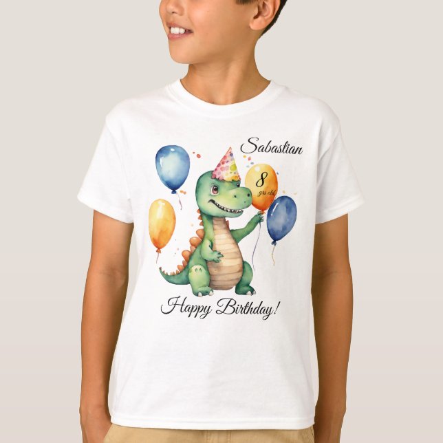 Camiseta Dinosaur Birthday Boy (Anverso)