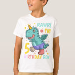Camiseta Dinosaur Birthday Boy Kids<br><div class="desc">Dinosaur Birthday Boy Kids</div>