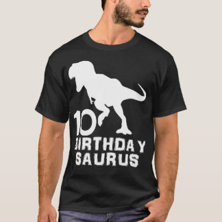 Camiseta Dinosaur Birthdaysaurus 10 años cumpleaños