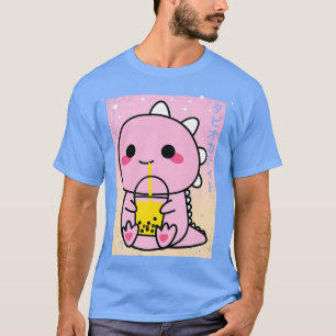 Camiseta Dinosaur Boba Bubble Tea Cute Kawaii Niños Regalo