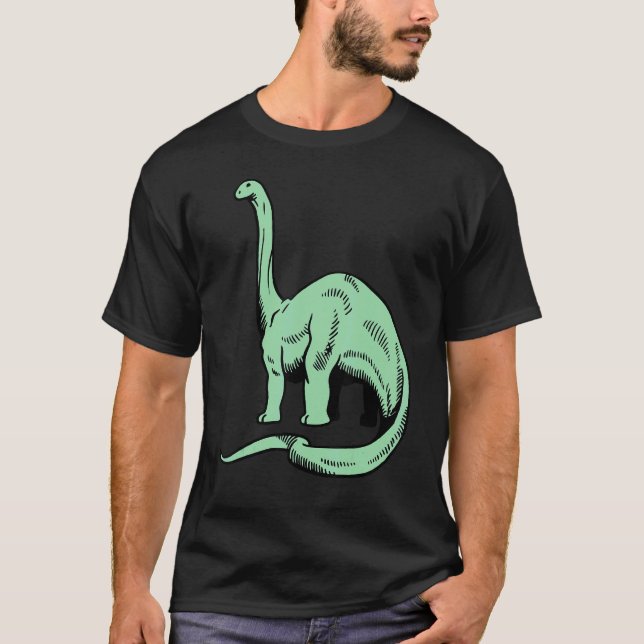 Camiseta Dinosaur Brontosaurus Cute Prehistoric Foot Dino f (Anverso)