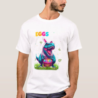 Camiseta Dinosaur Bunny T rex Boys