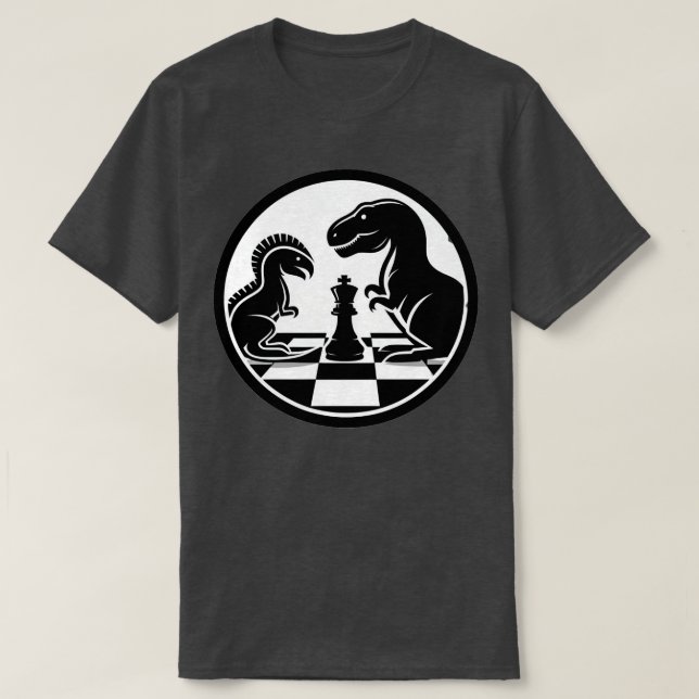Camiseta Dinosaur Chess Faceoff 1 (Diseño del anverso)