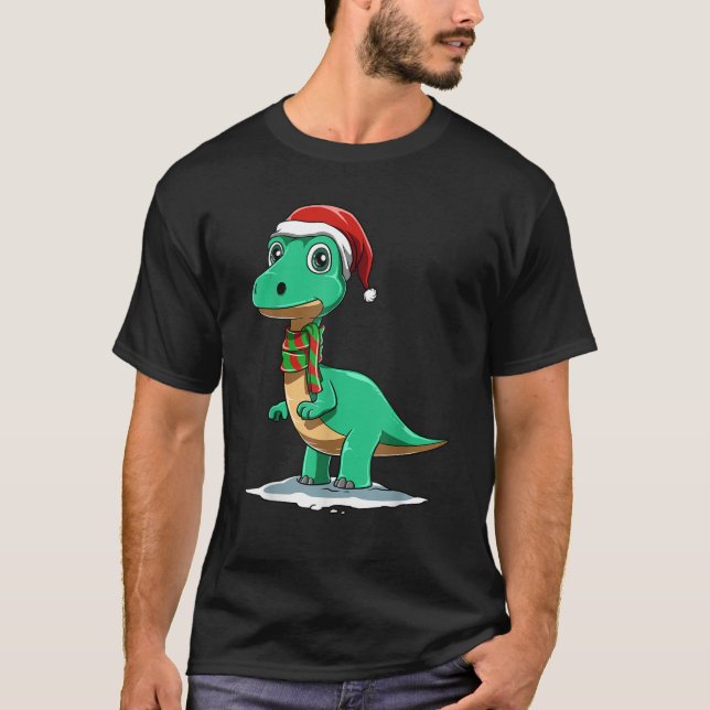 Camiseta Dinosaur Christmas Dinosaur Lover Santa Dinosaur C (Anverso)