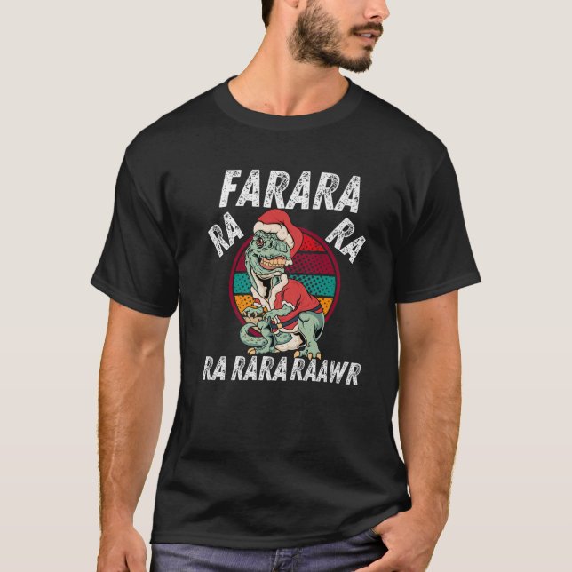 Camiseta Dinosaur Christmas Fa Ra Rawr Tree Rex Boys Xmas F (Anverso)