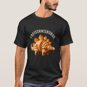 Camiseta Dinosaur Croissant Bakery Amantes Hombres Mujeres