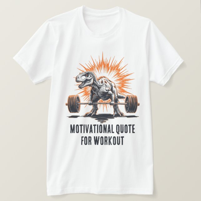 Camiseta Dinosaur Custom Text for Workout Gym Fitness (Anverso del diseño)