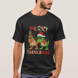 Camiseta Dinosaur Dabbing Rapper Hip Hop Merryhanksmas gift