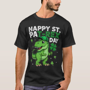 Camiseta Dinosaur Día de San Patricio Afortunado Shamrock N