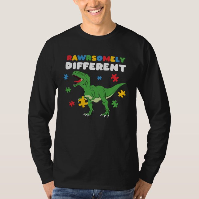 Camiseta Dinosaur Dino Autism Child Awareness Choose Kindne (Anverso)