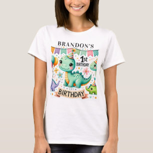 Camiseta Dinosaur Dino Fiesta de cumpleaños 1